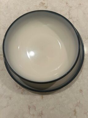 Sango Concepts Eggplant Stoneware Vegetable Serving Bowl & Platter No 4942